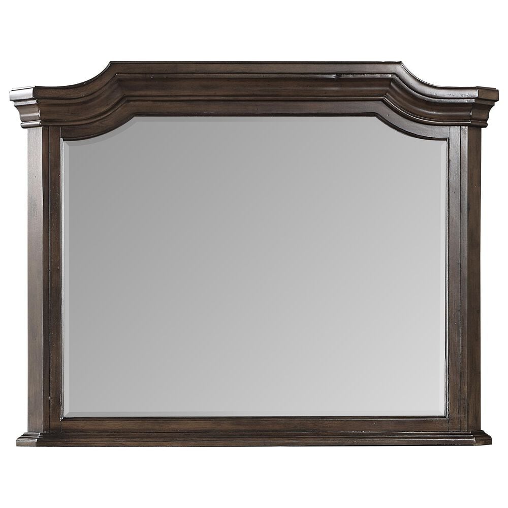 New Heritage Design Lyndhurst Dresser Mirror in Walnut Brown, , large