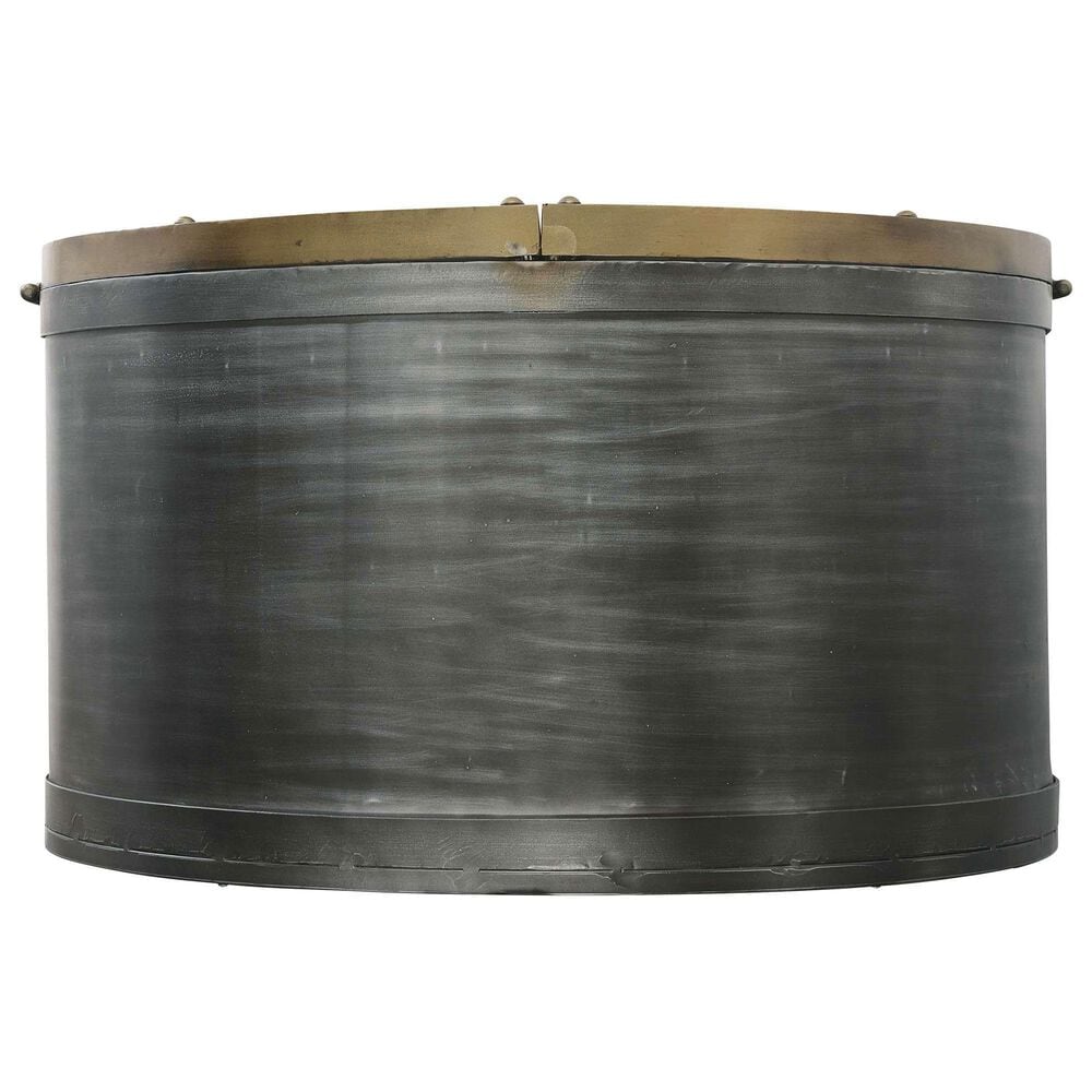 Howard Miller Boilermaker Wine and Bar Cabinet in Charcoal Gray and Aged Brass, , large