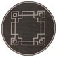 Surya Alfresco 7"3" Round Black, Brown and Beige Indoor/Outdoor Area Rug, , large