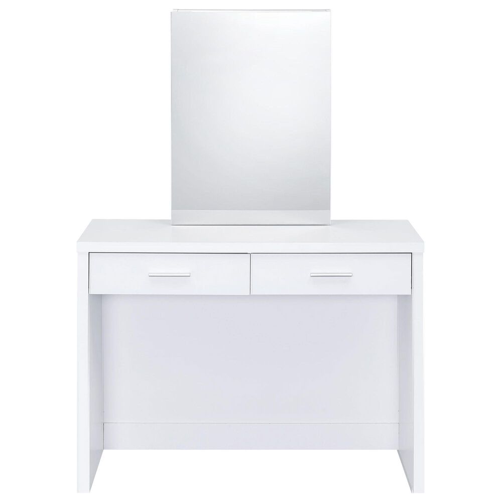 Coaster Bunbury Makeup Vanity Table Set in White, , large