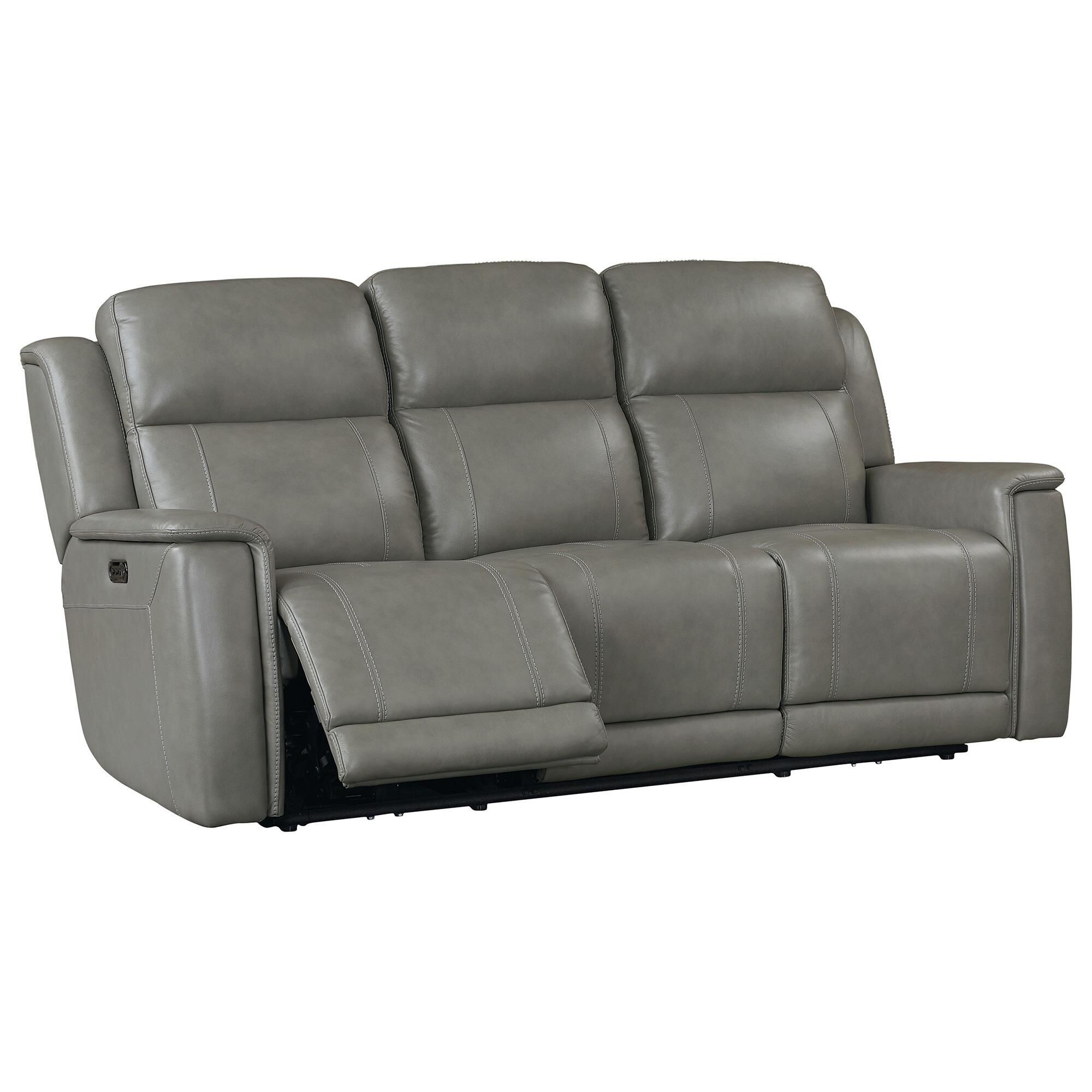 Bassett Conover Power Reclining Sofa with Headrest and Lumbar in
