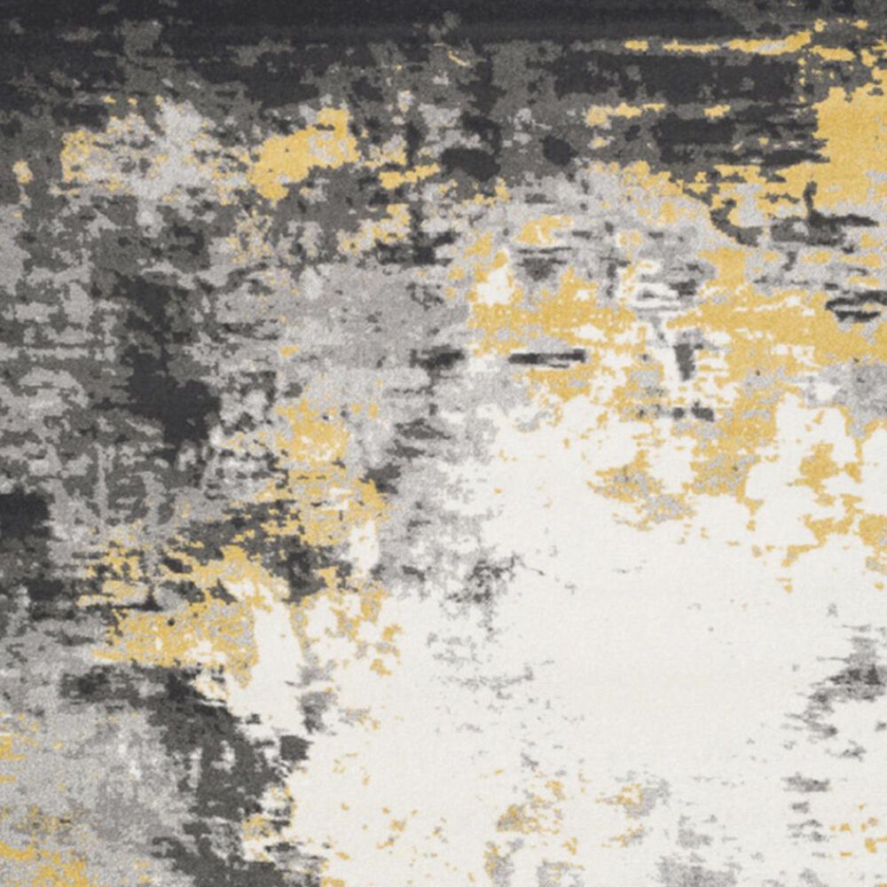 Surya Pepin PEI-1011 5&#39;3&quot; x 7&#39;6&quot; Charcoal, Black and Mustard Area Rug, , large