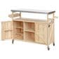 HOMLUX 50" Outdoor Kitchen Island in Natural and Stainless Steel, , large