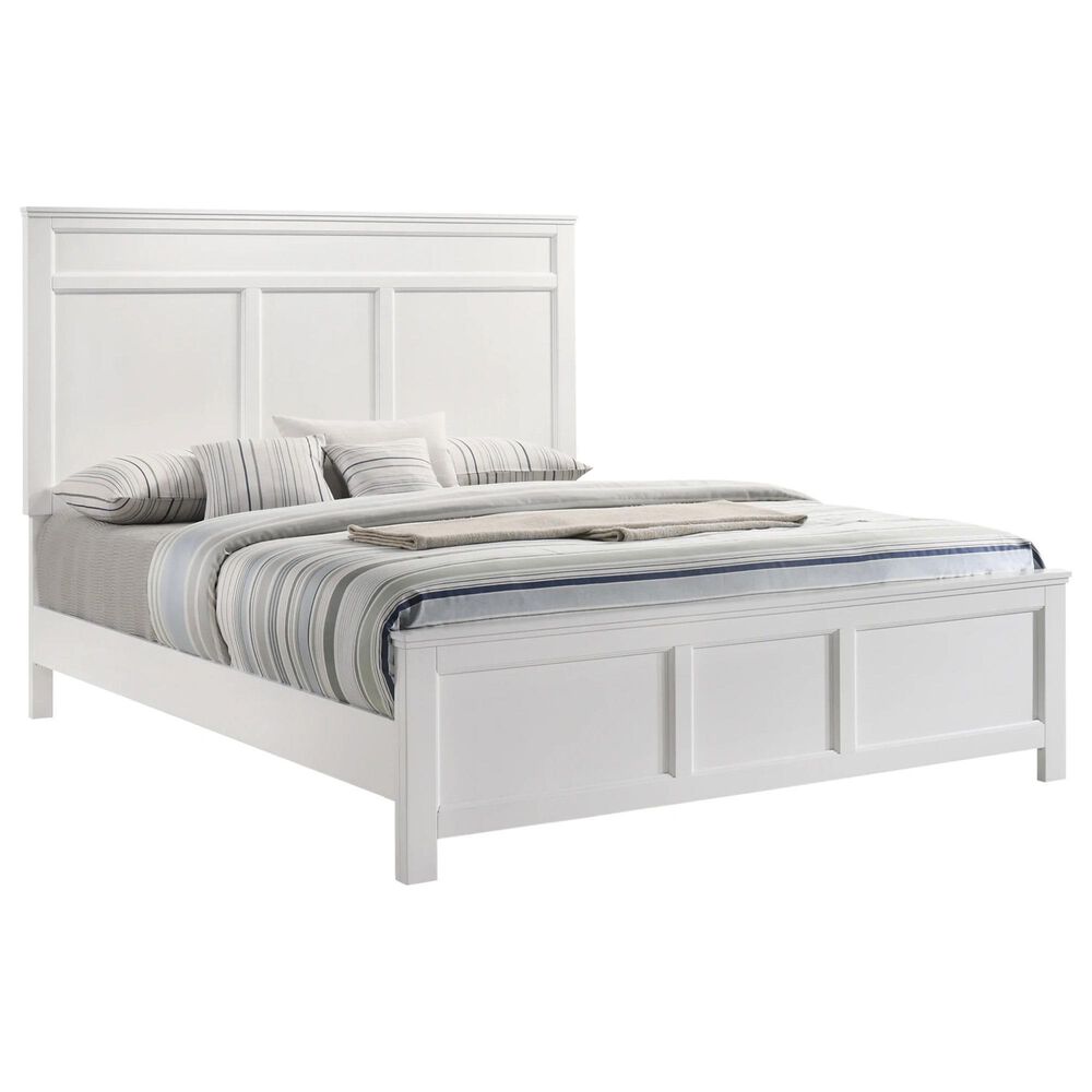 New Heritage Design Andover Full Panel Bed in White, , large