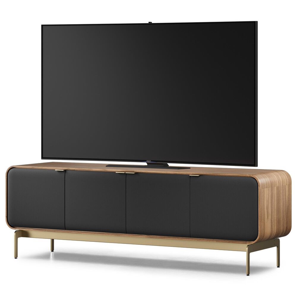 BDI Plume 80" 4-Door Media Cabinet in Walnut and Bronze, , large