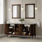 James Martin Kinnsden 72" Double Bathroom Vanity in Sable Oak with 3 cm Victorian Silver Silestone Top and Rectangular Sinks, , large