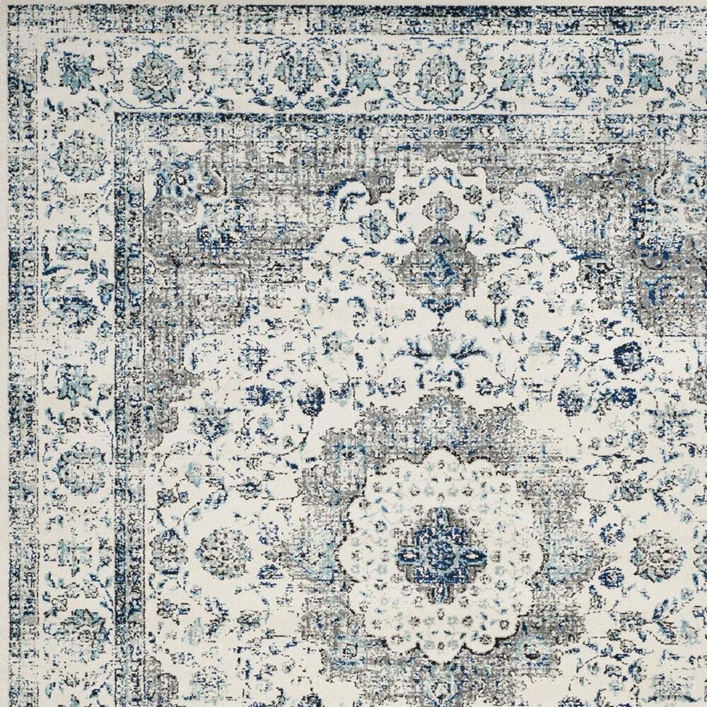 Safavieh Evoke EVK220D-5R 5&#39;1&quot; Round Grey/Ivory Area Rug, , large