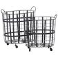 Maple and Jade Industrial Metal Storage Basket in Black (Set of 2), , large