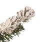 The Gerson Company 6" Pre-Lit Artificial Flocked Alpine with White Lights in Green, , large