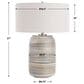 Uttermost Prospect Large Table Lamp in Brown, Taupe, Cream, Blue and Brushed Nickel, , large