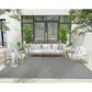 Nourison Courtyard Ivory and Blue 8" x 10" Indoor/Outdoor Area Rug, , large