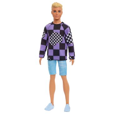 Barbie Fashionistas Ken Doll with Checkered Sweater, , large