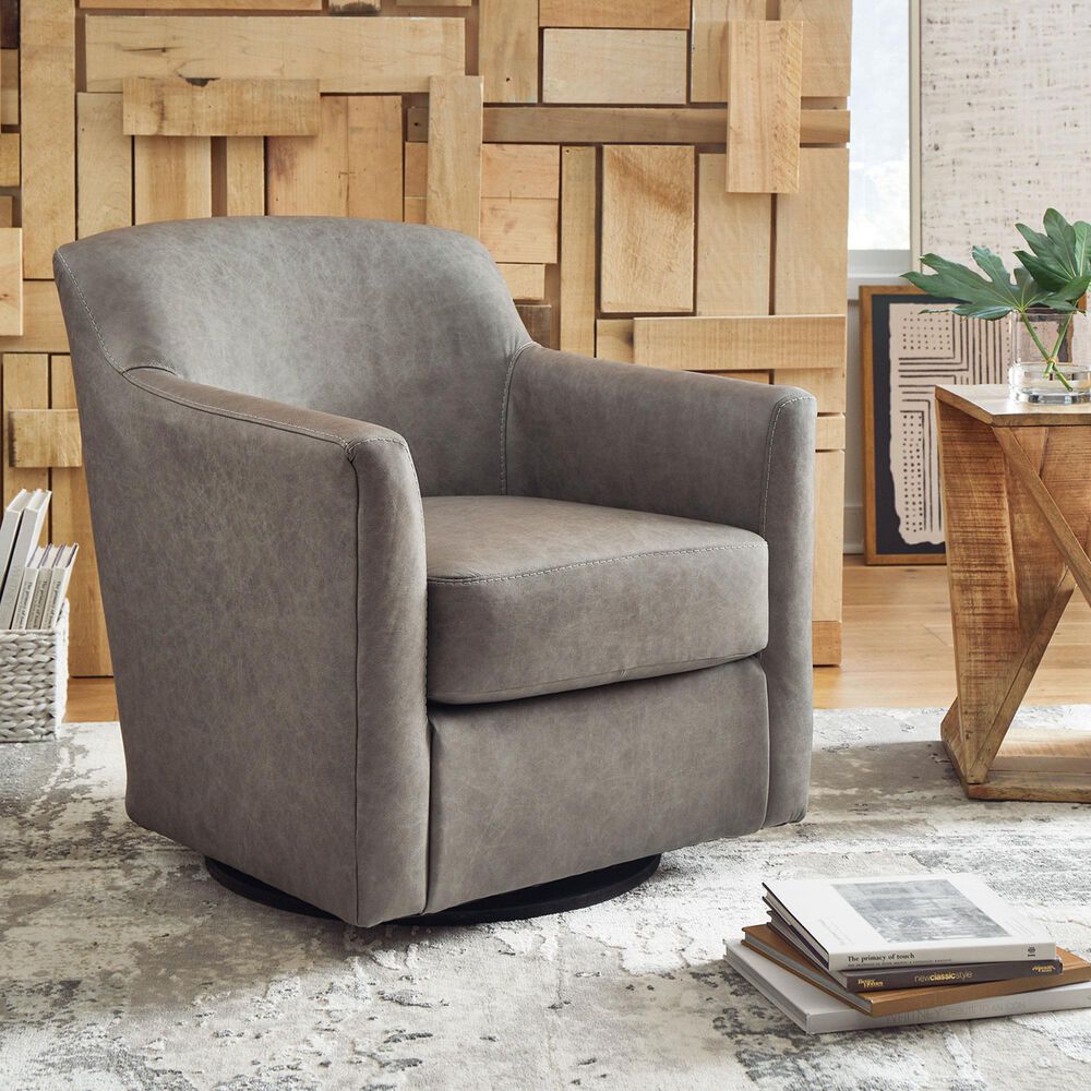 Ashley Bradney Swivel Accent Chair in Fossil, , large