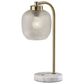 37B Natasha Table Lamp in Antique Brass and White, , large
