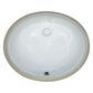 MSI 17.1" x 14.12" Oval Porcelain Undermount Bathroom Vanity Sink in White, , large