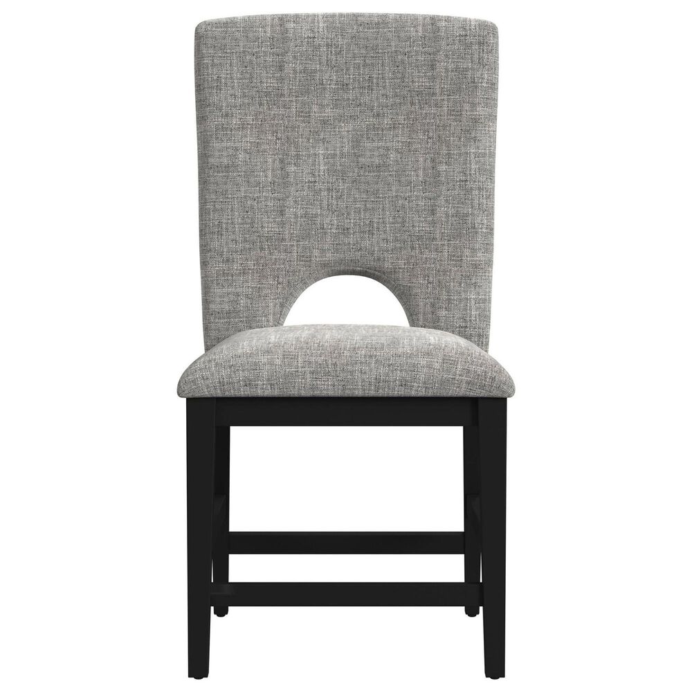 Mayberry Hill Oregon Side Chair with Grey Cushion in Black, , large