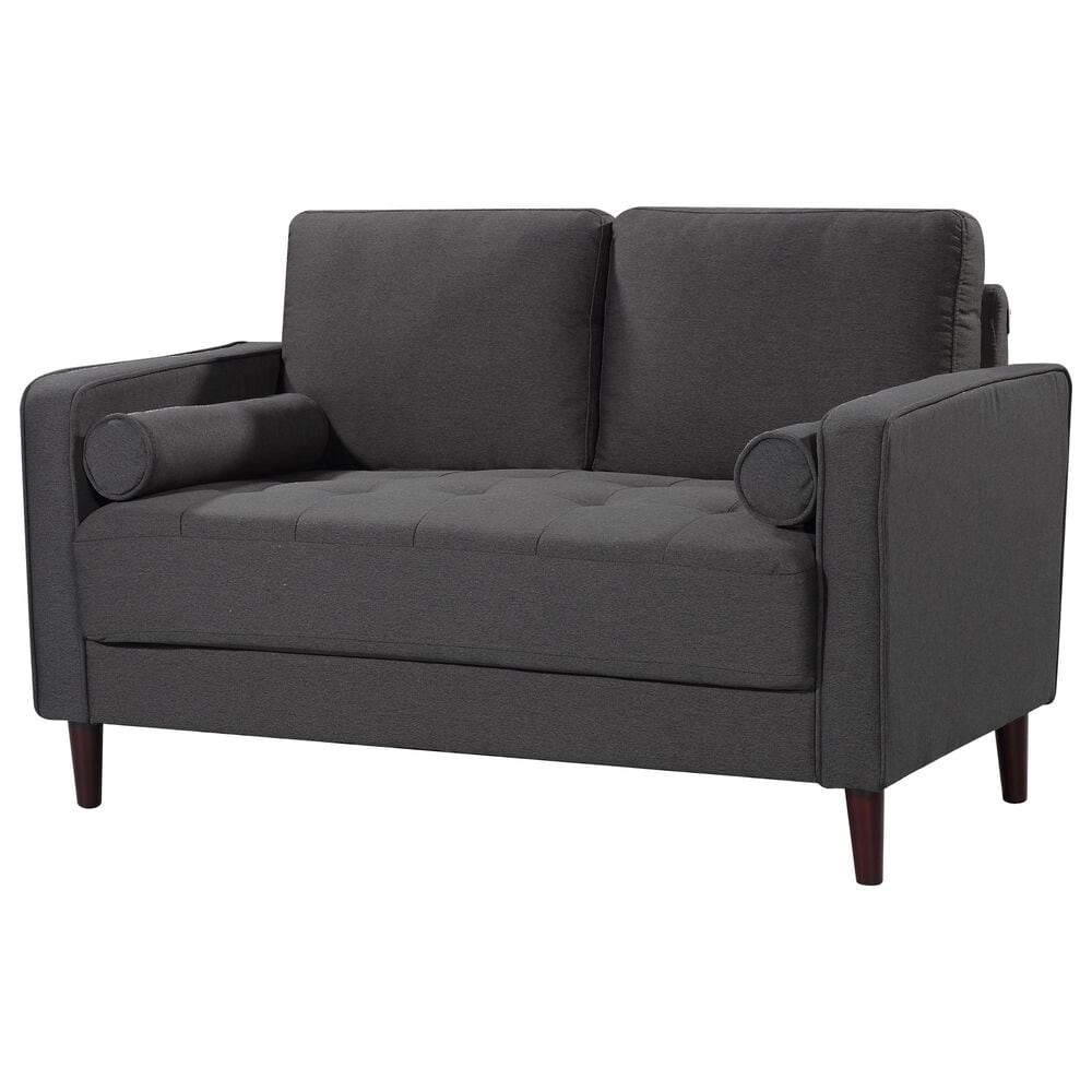 Lifestyle Solutions Langford Stationary Loveseat in Grey, , large