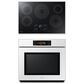Samsung Bespoke 2-Piece Kitchen Package with White Bespoke 30" Single Wall Oven and Stainless Steel 30" Electric Cooktop, , large