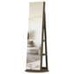 GigaCloud Swivel Jewelry Cabinet with Full Length Mirror and Locking Mechanism in Brown, , large