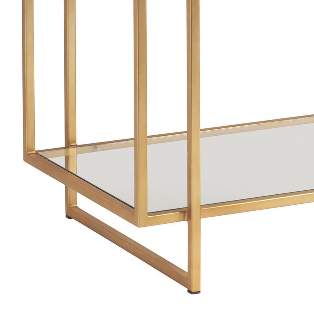 Lexington Home Brands Pinnacle End Table in Antica to and Satin Gold, , large