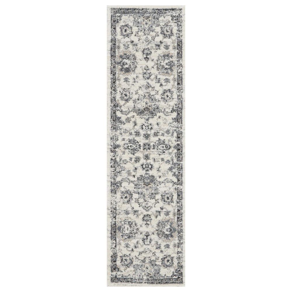 Nourison Fusion Cream and Gray 2"2" x 7"6" Runner, , large