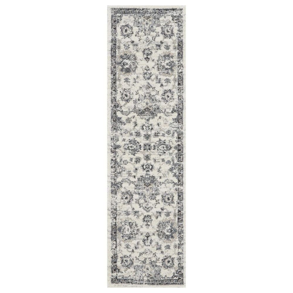 Nourison Fusion Cream and Gray 2"2" x 7"6" Runner, , large