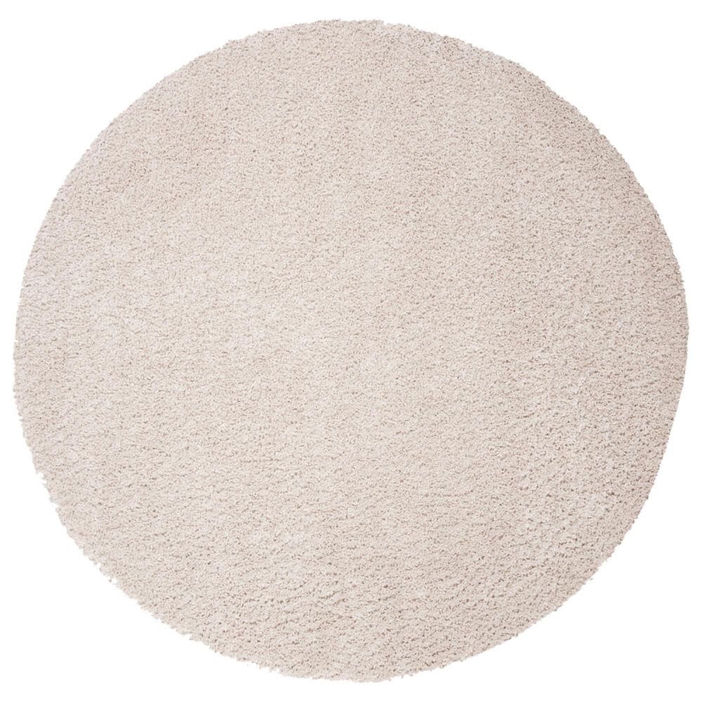 Safavieh August Shag AUG900D 6"7" Round Beige Area Rug, , large