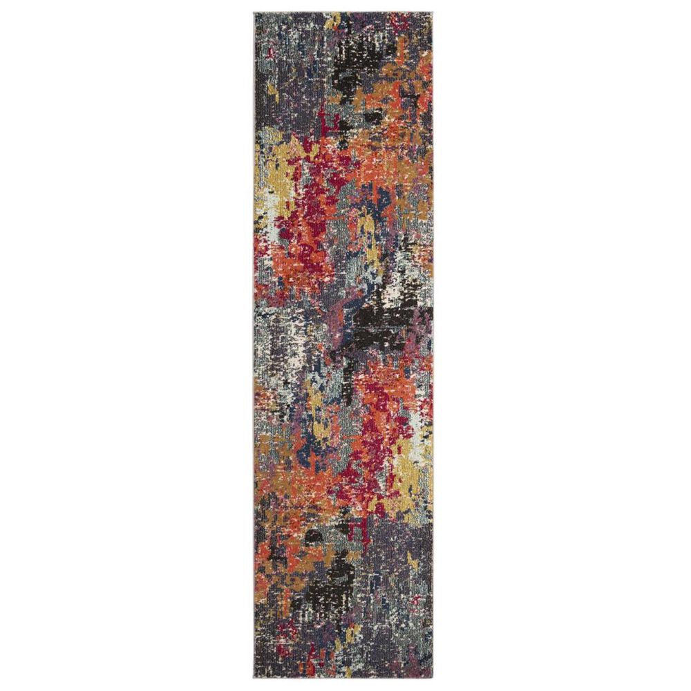 Safavieh Monaco MNC266M 2"2" x 8" Blue and Orange Runner, , large