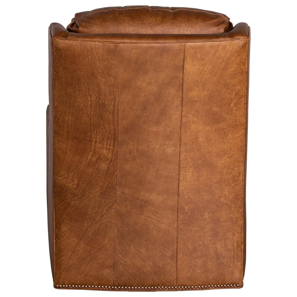 Smith Brothers Leather Swivel Chair in Bronze, , large