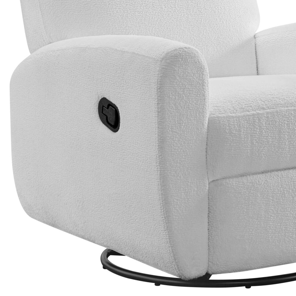 Oxford Baby Synergy Glider Recliner in Plush White, , large