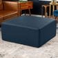Jaxx Fairlie Faux Leather Ottoman in Oxford Blue, , large
