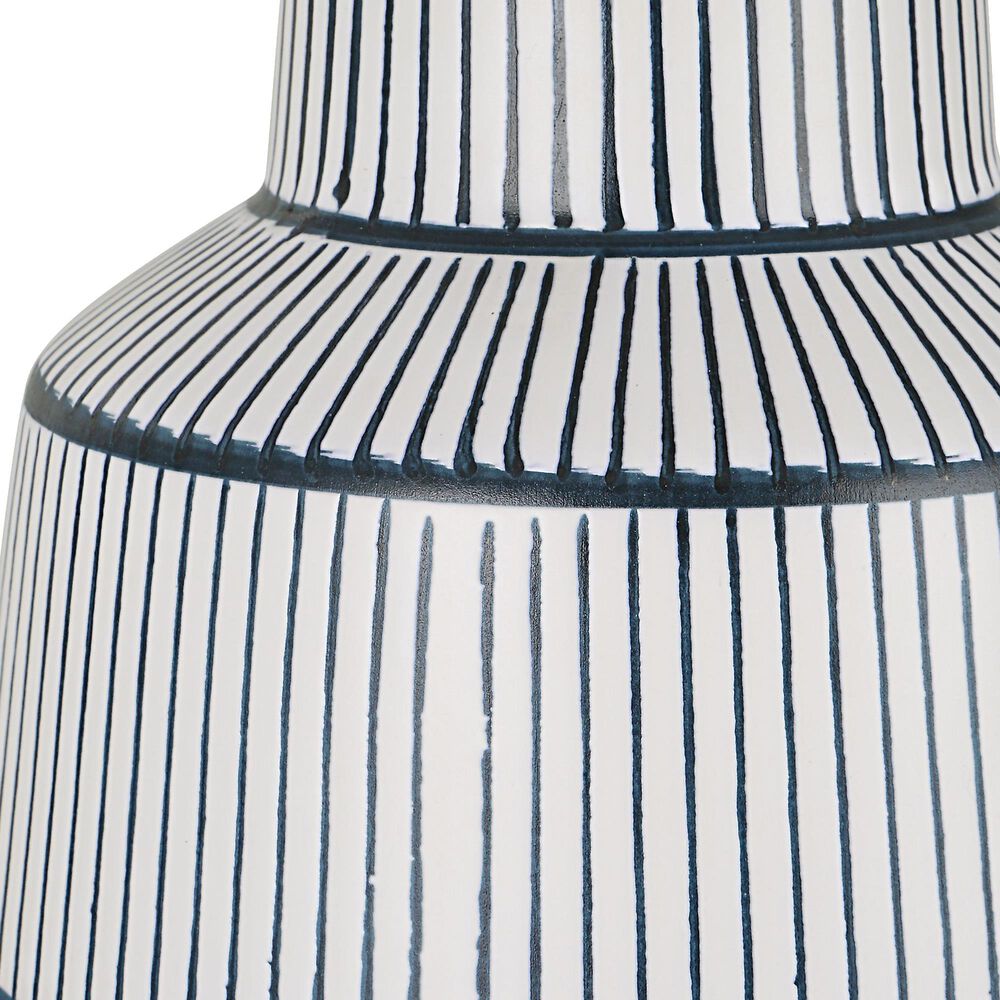 Uttermost Breton Table Lamp in White and Navy Blue, , large