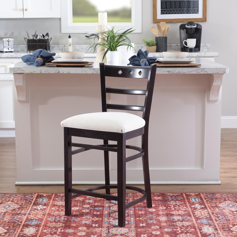 Linon Home Decor Darby Counter Stool in Espresso (Set of 2), , large