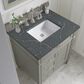 James Martin Vanities Brittany 30" Single Bathroom Vanity in Urban Gray with 3 cm Parisien Bleu Quartz Top and Rectangular Sink, , large