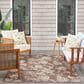 Nourison Garden Oasis Floral Mocha 6" x 9" Indoor/Outdoor Area Rug, , large