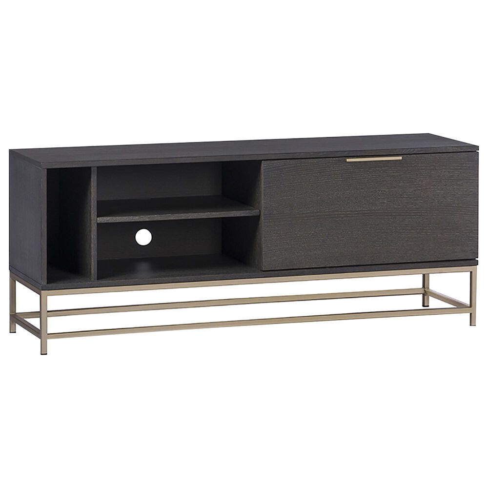 Sunpan Trading & Importing Rebel 59" Media Stand in Gold and Charcoal Grey, , large