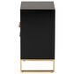 Baxton Studio Giolla 2-Drawer End Table in Black and Gold, , large