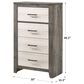 Claremont Rhett 4-Drawer Chest in Gray and White, , large