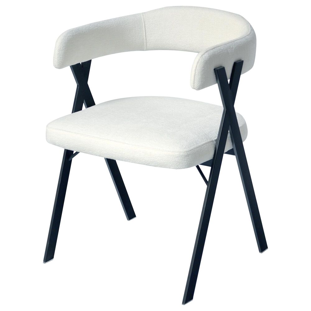 Safavieh Izzy Dining Chair in White/Black, , large