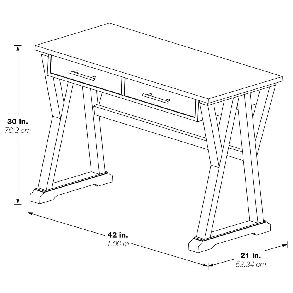 OSP Home Jericho Rustic Writing Desk in Antique White, , large