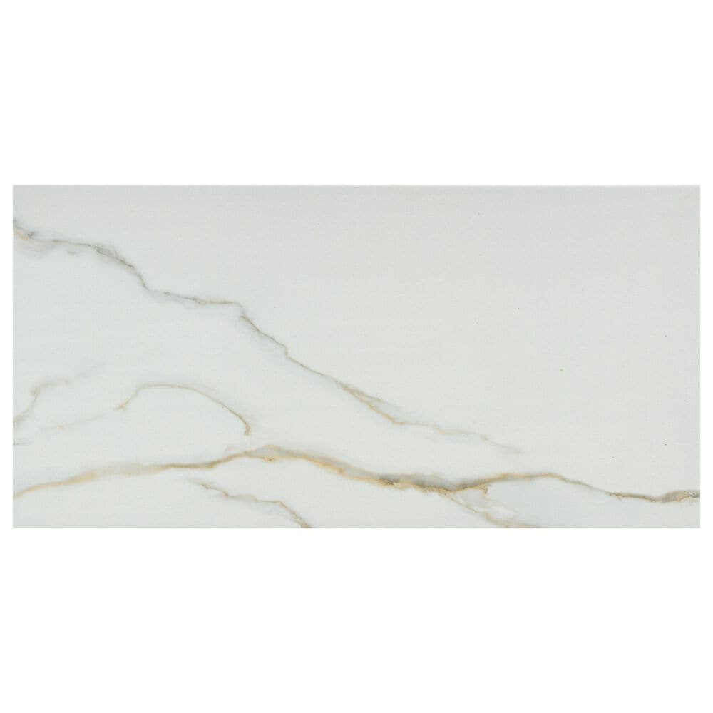 Emser Lamarble White 12" x 24" Ceramic Tile, , large