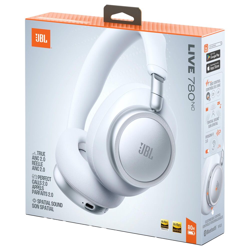 JBL Live Series Wireless Noise-Canceling Over-Ear Headphones in White, , large