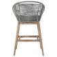 Blue River Tutti Frutti Patio Barstool with Grey Cushion in Aged Teak, , large