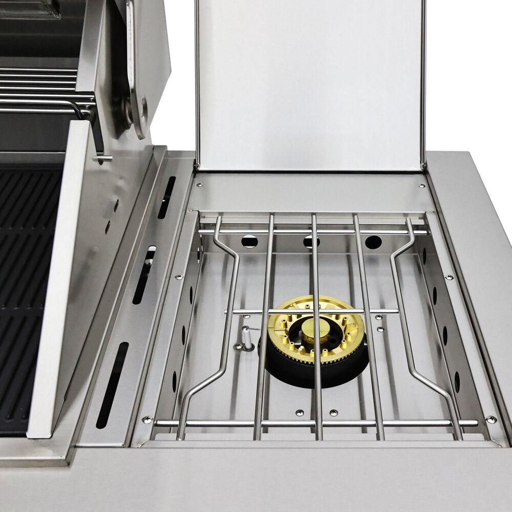 Forno Bulnes 4-Piece Outdoor Kitchen Grill Set with Beverage Center in Stainless Steel and White, , large