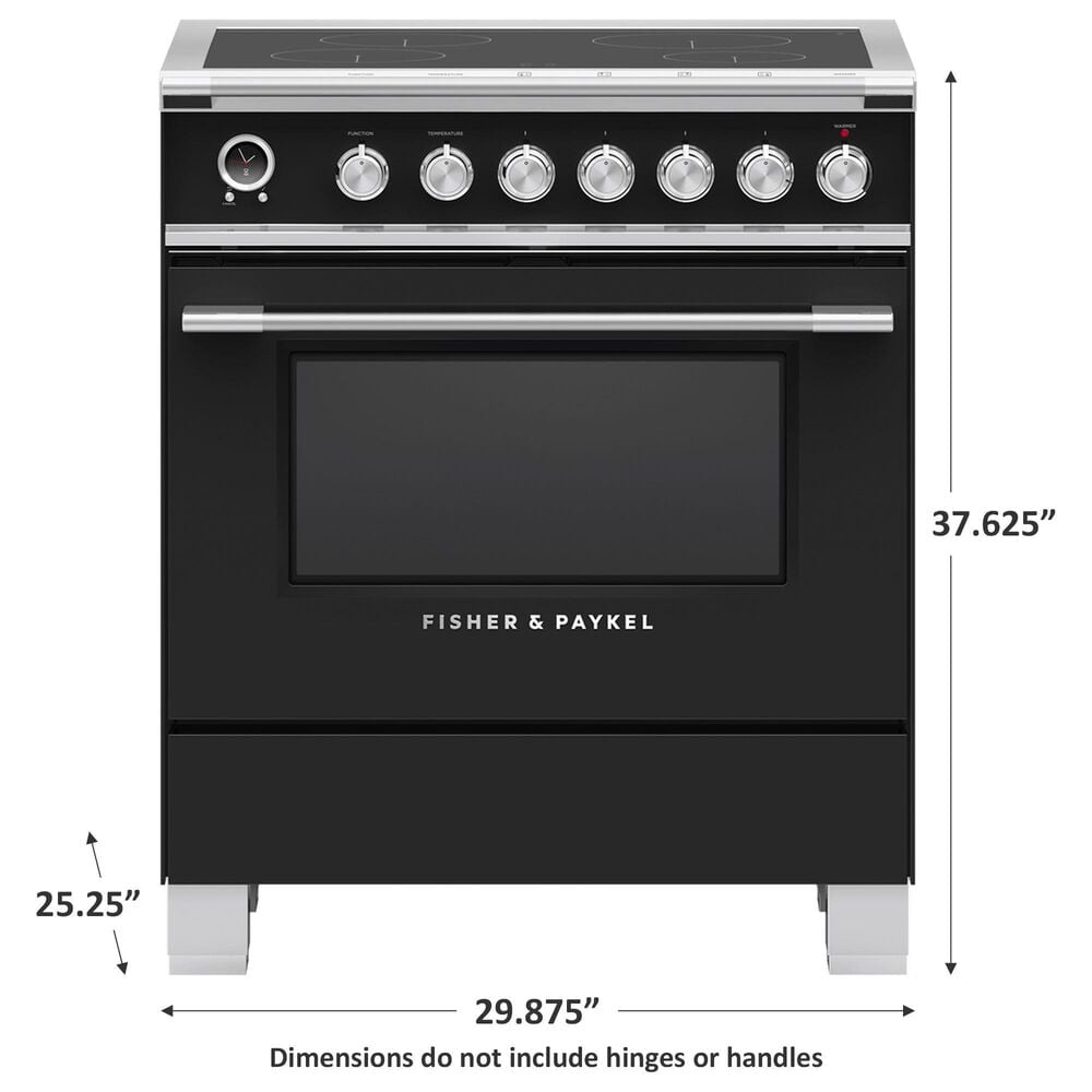 Fisher &amp; Paykel 30&quot; Classic Induction Range with 4 Burners in Black, , large