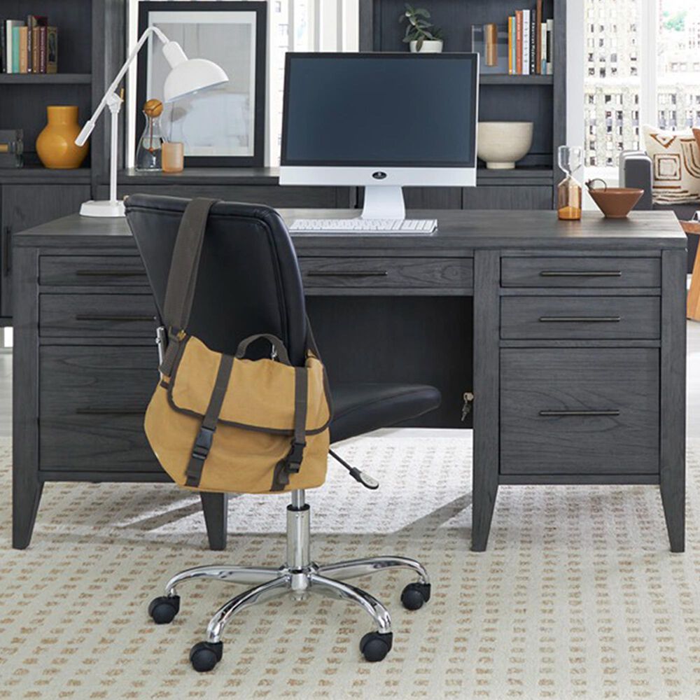 Riva Ridge Preston 66&quot; Executive Desk in Urban Grey, , large