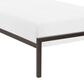 Hearth and Haven Twin Platform Bed with Faux Cane Panel Headboard in Dark Bronze, , large
