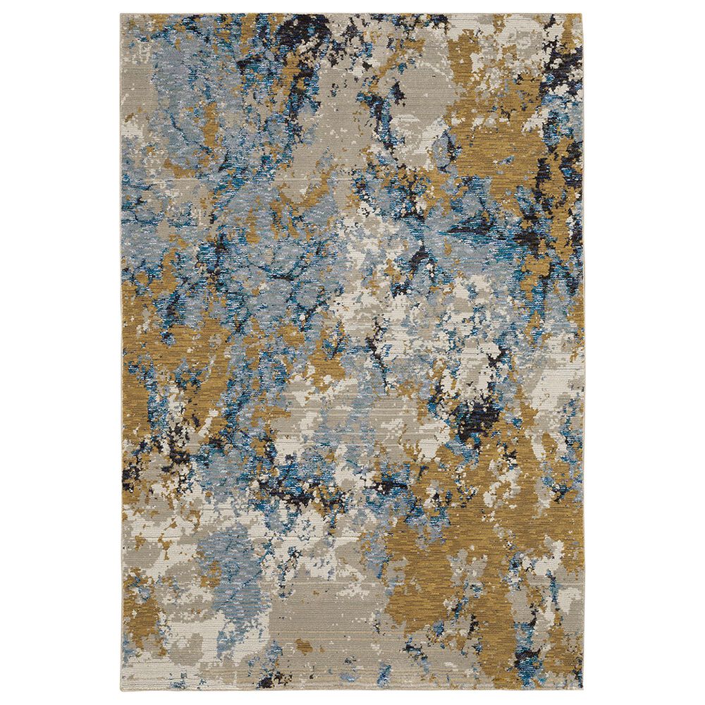 Oriental Weavers Evolution Ouray 980A 3"3" x 5"2" Blue Area Rug, , large