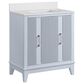 37B Fenwick 30" Single Bathroom Vanity in Soft Blue with Glossy White Composite Stone Top and Backsplash, , large