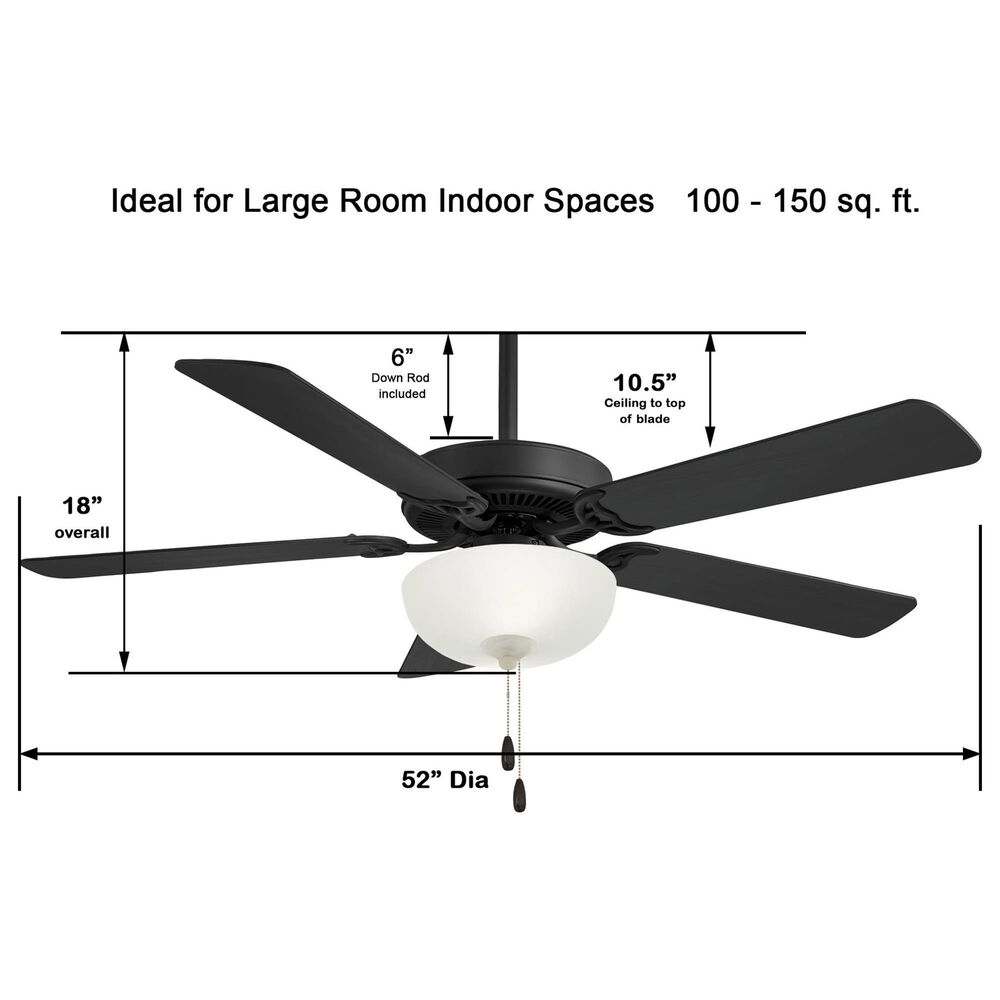 Minka-Aire Contractor Uni-Pack 52" Ceiling Fan with LED Light in Coal, , large